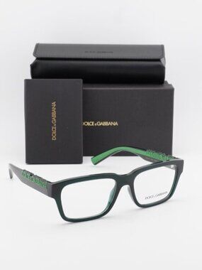 Dolce & Gabbana DG5112 3008 Rectangle Eyeglasses - Green 55mm